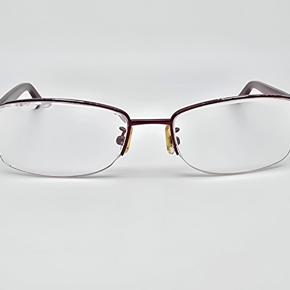 Christian Dior CD7746J C5 Red Rhinestone Semi Rimless Eyeglasses Frame w/ Case - Picture 2 of 16
